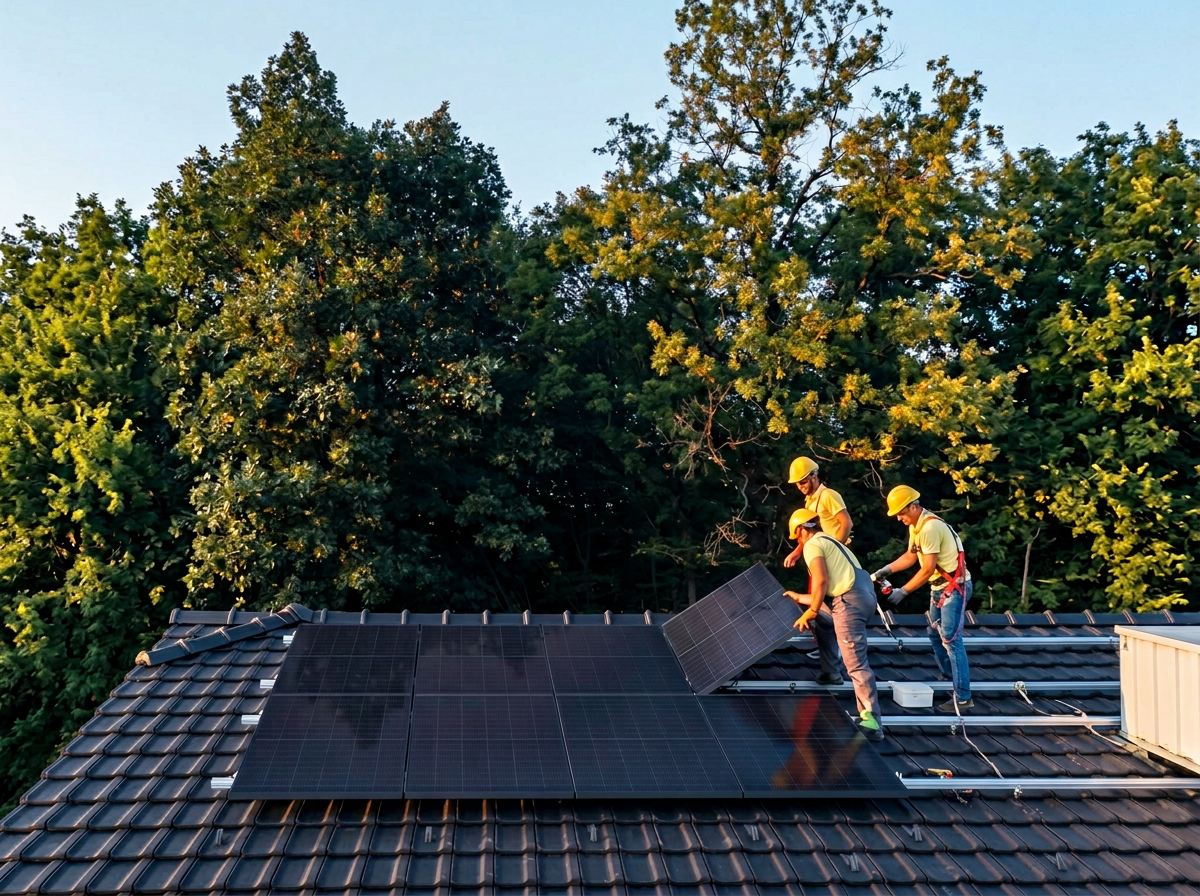 Photovoltaikanlage auf Flachdach